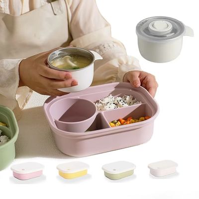 ভালো দাম Premium Stainless Steel & Silicone Lunch Set For Kids And Families – 4-in-1 Combo With Bento Box, Bottle, Snack Cup, And Animal Cutlery Wholesale অনলাইন