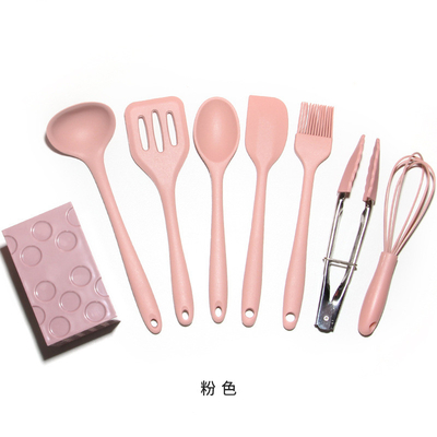 ভালো দাম 8pcs মিনি কিড সিলিকন রান্নাঘর যন্ত্রপাতি সেট ডিশ ওয়াশিং মেশিন নিরাপদ Spatula সেট সঙ্গে Spatula চামচ Tong ব্রাশ Whisk Tong অনলাইন