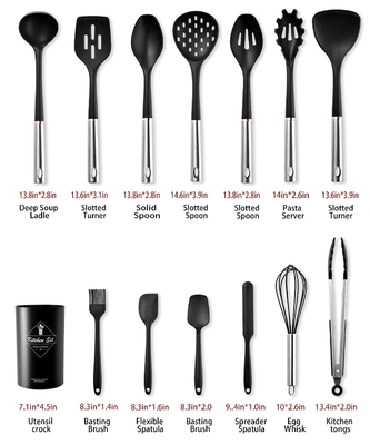 ভালো দাম 14pcs রান্নাঘর যন্ত্রপাতি সেট রান্নাঘর যন্ত্রপাতি সেট স্টেইনলেস স্টীল হ্যান্ডেল রান্নাঘর গ্যাজেট সঙ্গে অ-স্টিক রান্নাঘর রান্নাঘর পাত্র অনলাইন