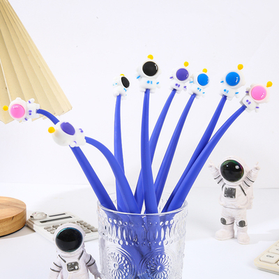 গুণ 12PCS মিষ্টি মহাকাশচারী ঝাঁকুনি জেল কলম 0.5 মিমি, কালো কালি জেল লেখার কলম অফিস স্কুল সরবরাহের জন্য শিক্ষার্থী শিশু উপহার কারখানা