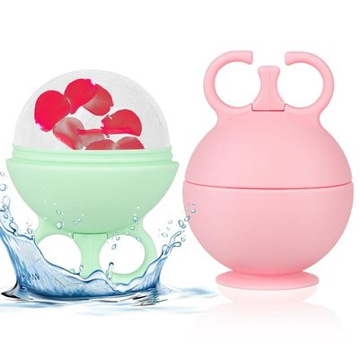 মুখের জন্য সিলিকন আইস রোলার ঠান্ডা থেরাপি ফুফিংয়ের জন্য মুখ ম্যাসেজার ব্রণ লালতা বিপিএ-মুক্ত ওএম স্কিনকেয়ার টুল মিন্ট সবুজ