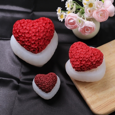 ভালো দাম Platinum Silicone 3D Rose Heart Mold for Chocolate Fondant Soap অনলাইন
