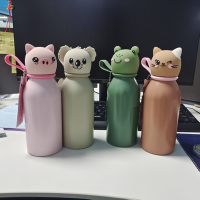 ভালো দাম Eco-Friendly Stainless Steel Water Bottle with Animal Head Lid for Kids অনলাইন