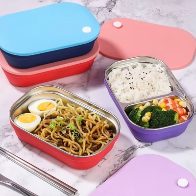 ভালো দাম BPA-Free Stainless Steel Bento Box for Kids with Silicone Sleeve অনলাইন