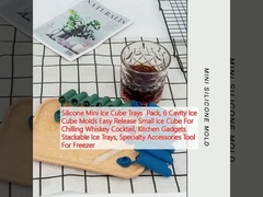 সিলিকন মিনি আইস কিউব ট্রে প্যাক, 6 গহ্বর আইস কিউব ছাঁচ সহজ রিলিজ ছোট আইস কিউব জন্য শীতল হুইস্কি ককটেল, রান্নাঘর গ্যাজেট স্টাকেবল আইস ট্রে, বিশেষ আনুষাঙ্গিক ফ্রিজ জন্য টুল
