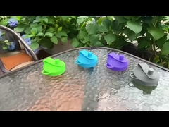 ৪ প্যাক পুনরায় ব্যবহারযোগ্য সোডা ক্যান ক্যাপ, স্ট্রো দিয়ে।