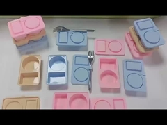 খাবার প্রস্তুত করা সহজ! ঢাকনা সহ ৩ প্যাক সিলিকন স্ন্যাক কন্টেইনার∙