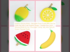 ডলফিন সিলিকন ছাঁচ – পুনরায় ব্যবহারযোগ্য খাদ্য-গ্রেড BPA-মুক্ত বরফের টুকরোর ট্রে, সুন্দর ডলফিন আকৃতির – বরফ, চকোলেট, ক্যান্ডি, জেলি, বাচ্চাদের পার্টি এবং সমুদ্র-বিষয়ক ট্রিটের জন্য নমনীয় নন-স্টিক সিলিকন ছাঁচ